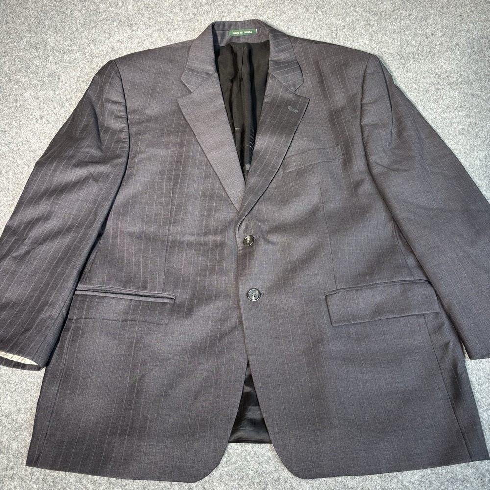 Vintage Lauren Ralph Lauren Wool Blazer Men's Large 42R Gray Pinstripe Sport